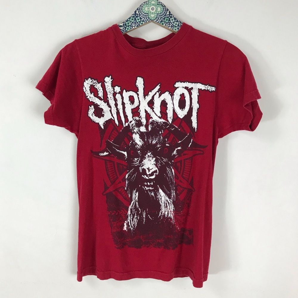 HOT TOPIC Slipknot Goat Iowa Red T-Shirt XS